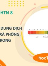 Xác định pH của dung dịch giấm ăn, nước xà phòng, nước vôi trong - KHTN 8  - Hoc10